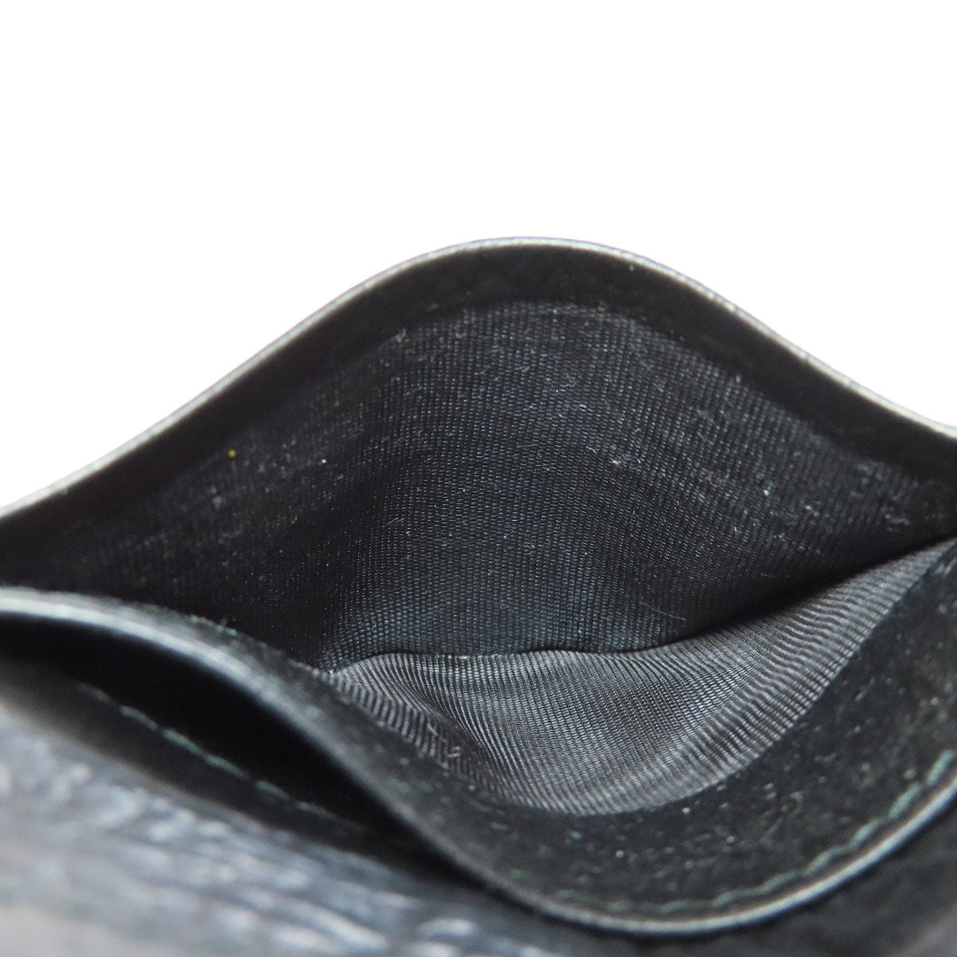 Maison Margiela Card Case leather black logo Women(Unisex) Used Authentic