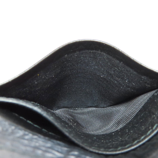 Maison Margiela Card Case leather black logo Women(Unisex) Used Authentic