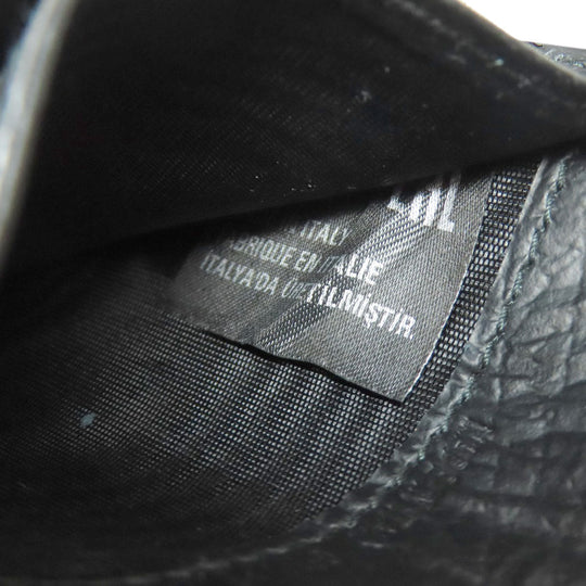 Maison Margiela Card Case leather black logo Women(Unisex) Used Authentic