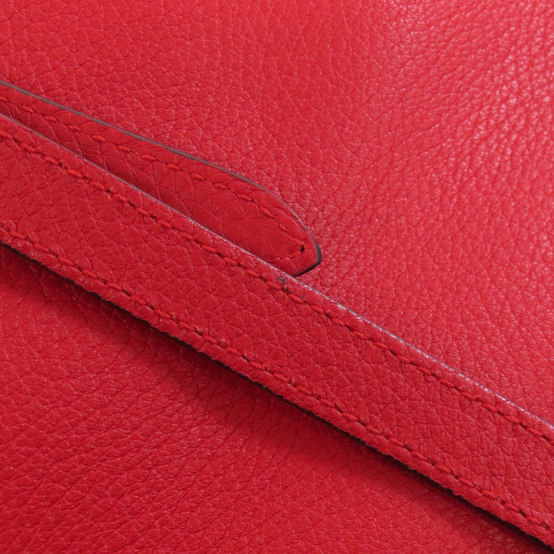 GUCCI Handbag 370831 leather Red Bamboo Daily 2WAY Women Used Authentic