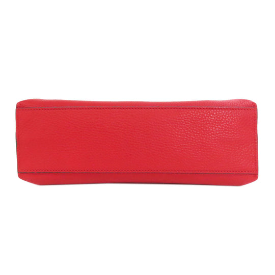 GUCCI Handbag 370831 leather Red Bamboo Daily 2WAY Women Used Authentic