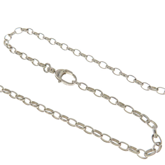 GUCCI Necklace SV Silver Interlocking G Women Used Authentic