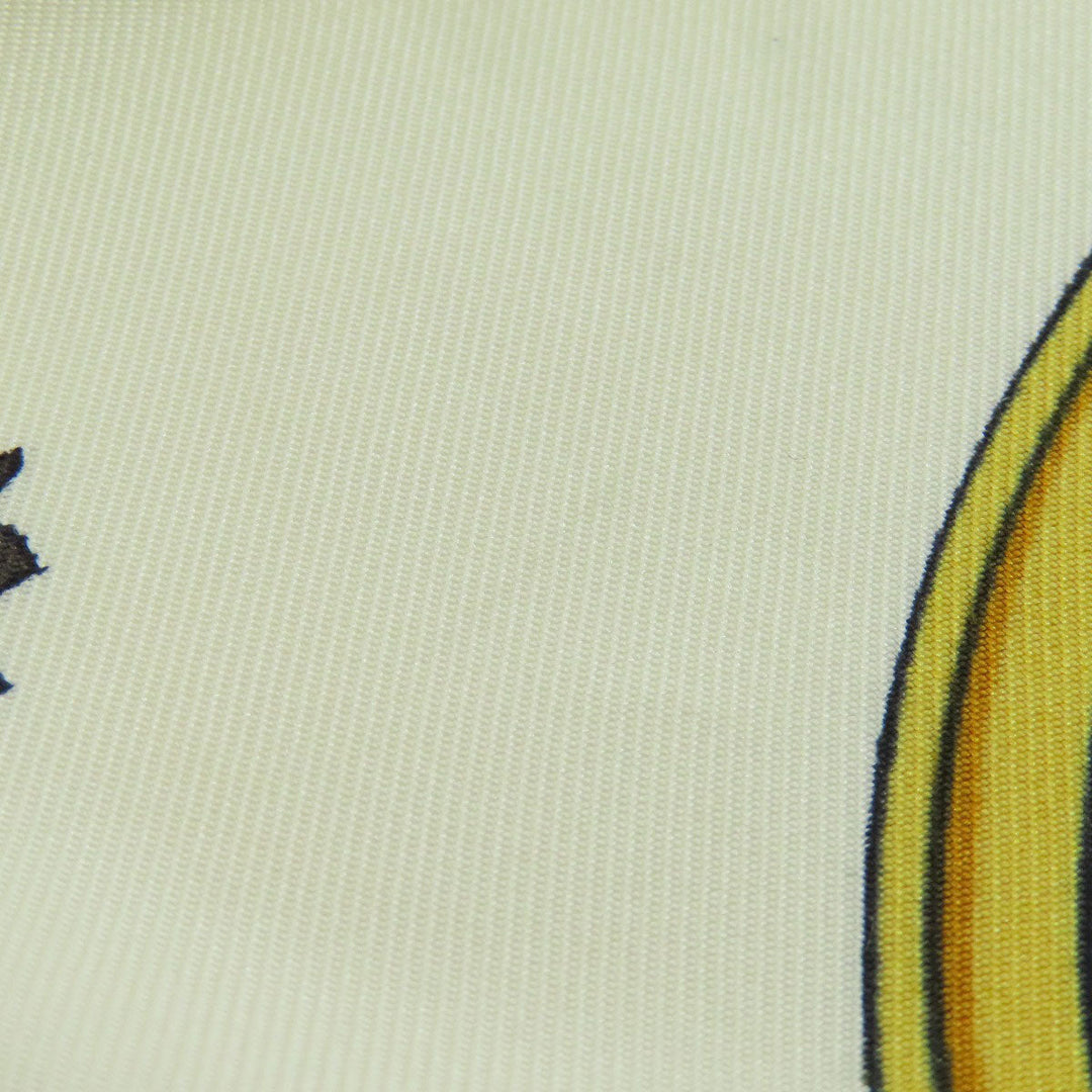 HERMES scarf silk yellow Carre90 Wonderful Steam Engine