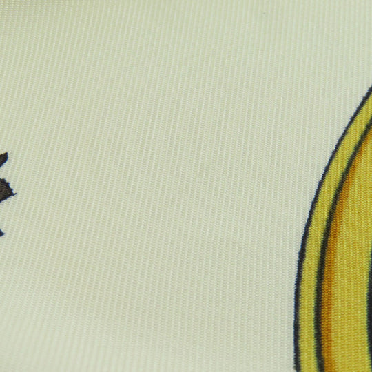 HERMES scarf silk yellow Carre90 Wonderful Steam Engine