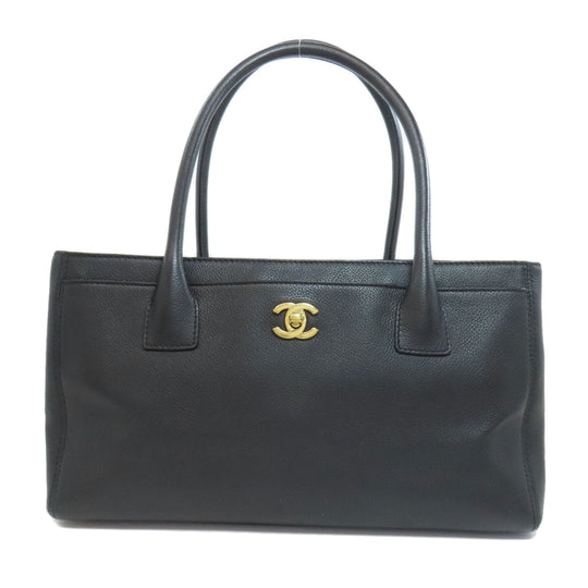 CHANEL Tote Bag Calfskin black Executive Tote Gold Metal