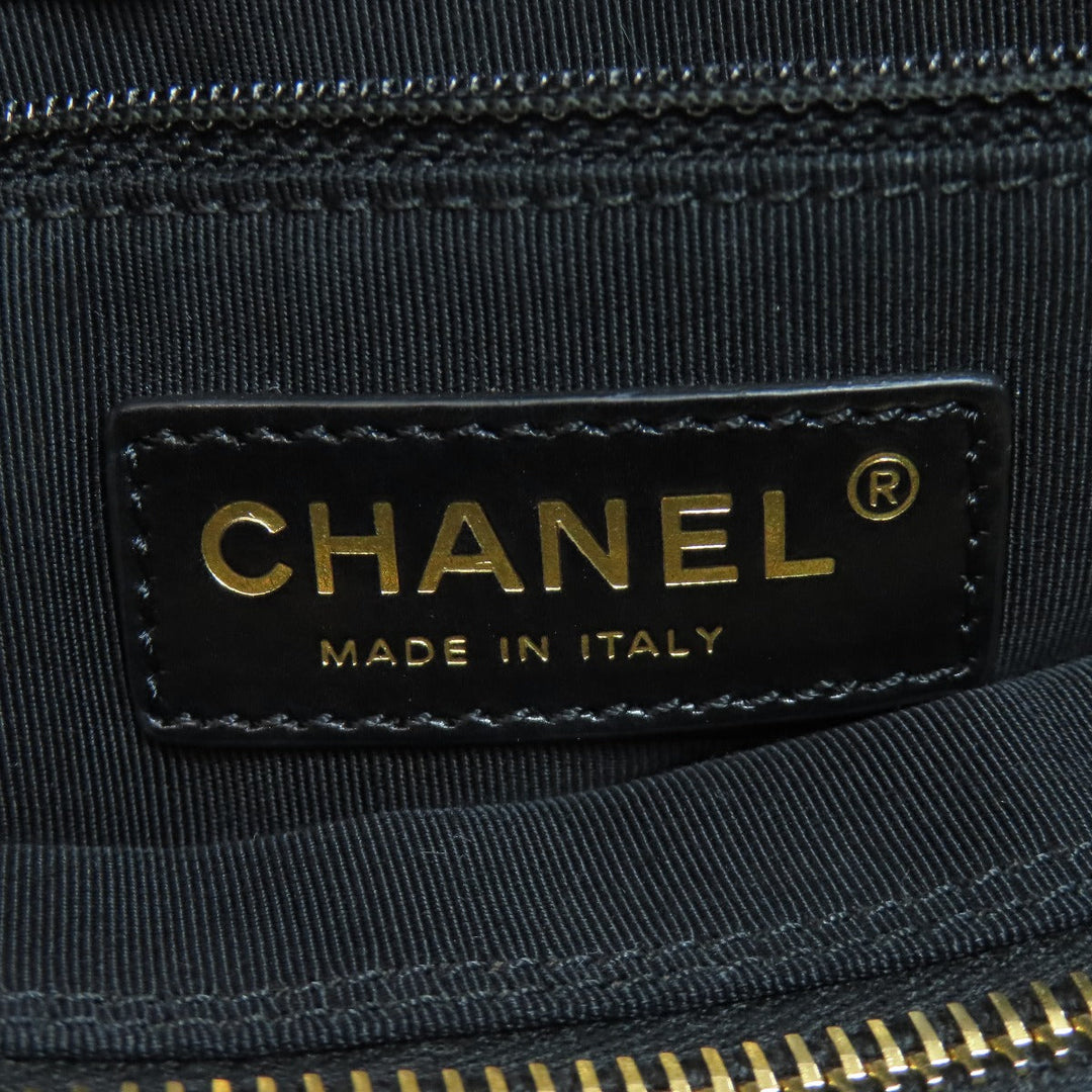 CHANEL Tote Bag Calfskin black Executive Tote Gold Metal