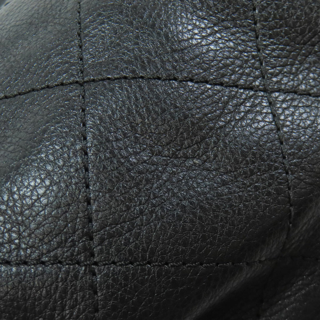 CHANEL Shoulder Bag lambskin black Matelasse Gold Metal Women Used Authentic