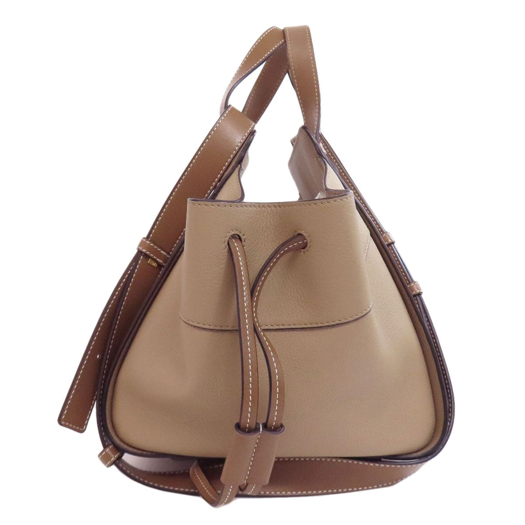 LOEWE Handbag Calfskin beige Hammock 2WAY Women Used Authentic