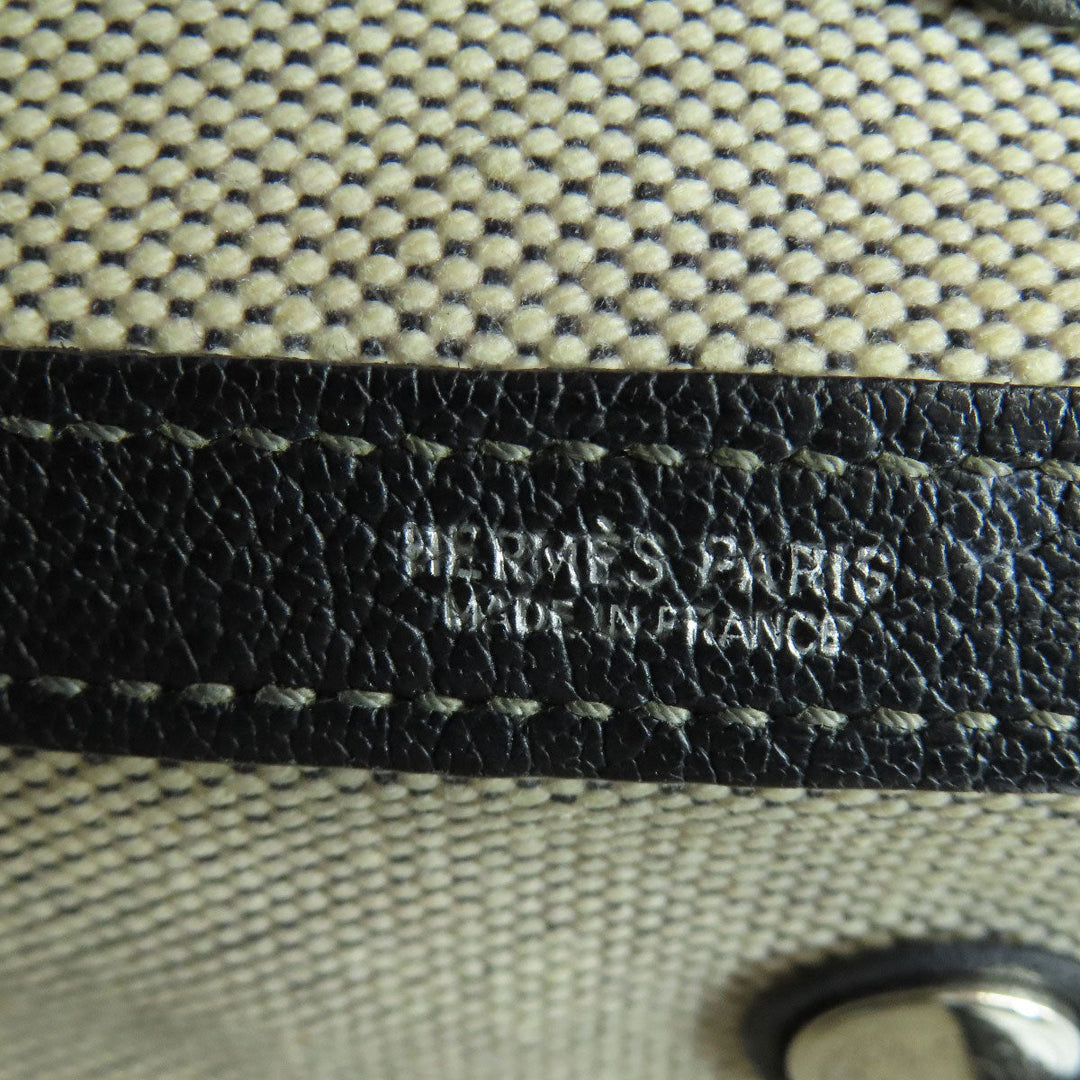 HERMES Tote Bag Tower ash gray Garden party TPM Women Used Authentic