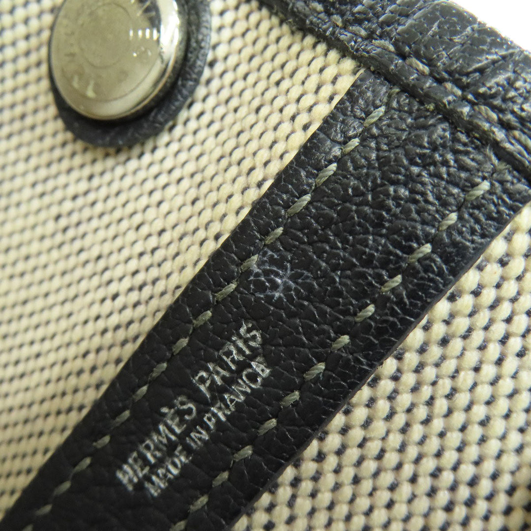 HERMES Tote Bag Tower ash gray Garden party TPM Women Used Authentic