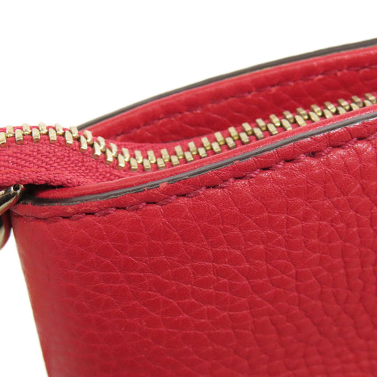 GUCCI Tote Bag 369176 leather Red Soho 2WAY Women Used Authentic