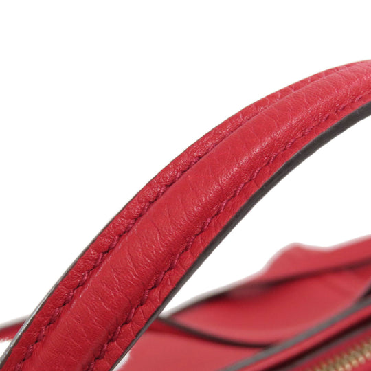 GUCCI Tote Bag 369176 leather Red Soho 2WAY Women Used Authentic
