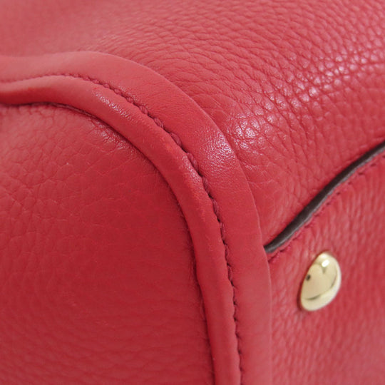 GUCCI Tote Bag 369176 leather Red Soho 2WAY Women Used Authentic
