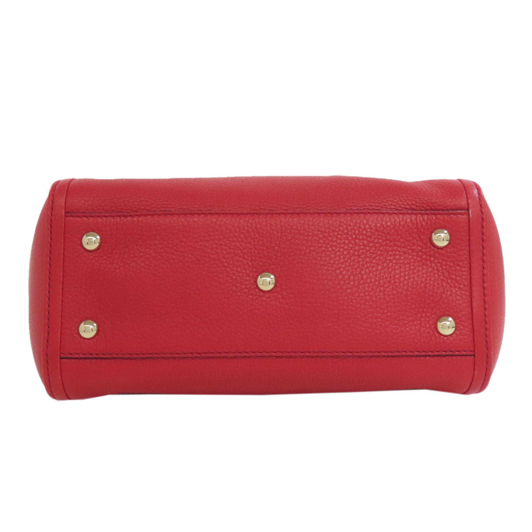 GUCCI Tote Bag 369176 leather Red Soho 2WAY Women Used Authentic