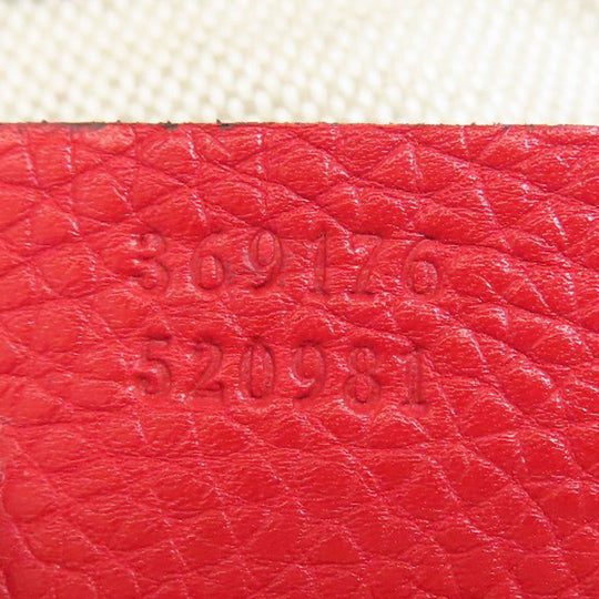 GUCCI Tote Bag 369176 leather Red Soho 2WAY Women Used Authentic
