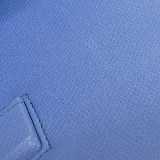 CELINE Shoulder Bag Calfskin Light blue logo