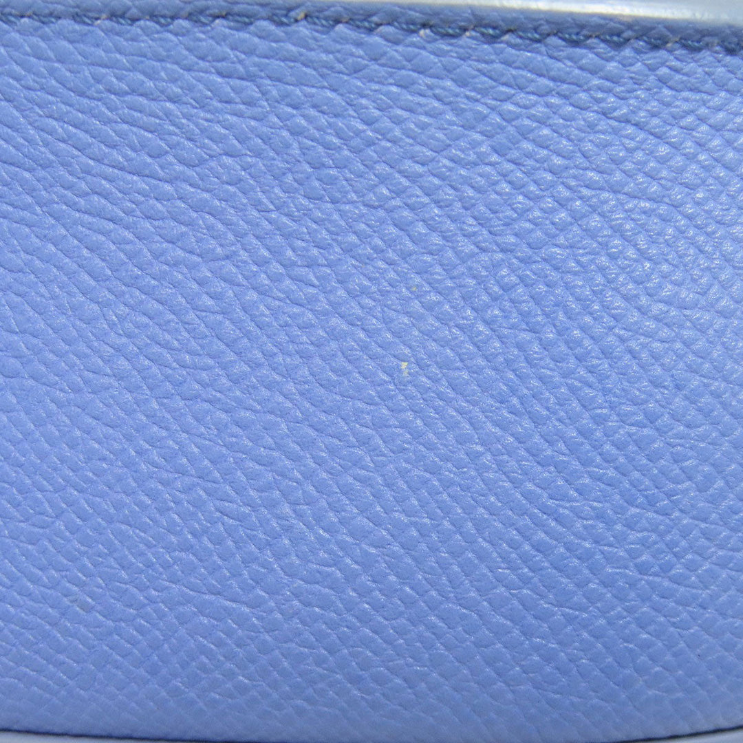 CELINE Shoulder Bag Calfskin Light blue logo