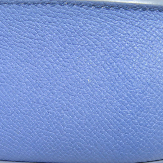 CELINE Shoulder Bag Calfskin Light blue logo