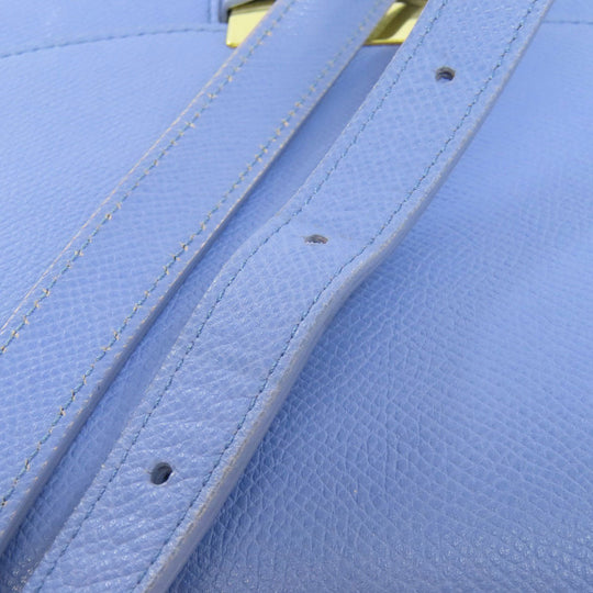 CELINE Shoulder Bag Calfskin Light blue logo