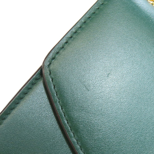 GUCCI Handbag 572375 Calfskin green Zumi ChainShoulder Women Used Authentic