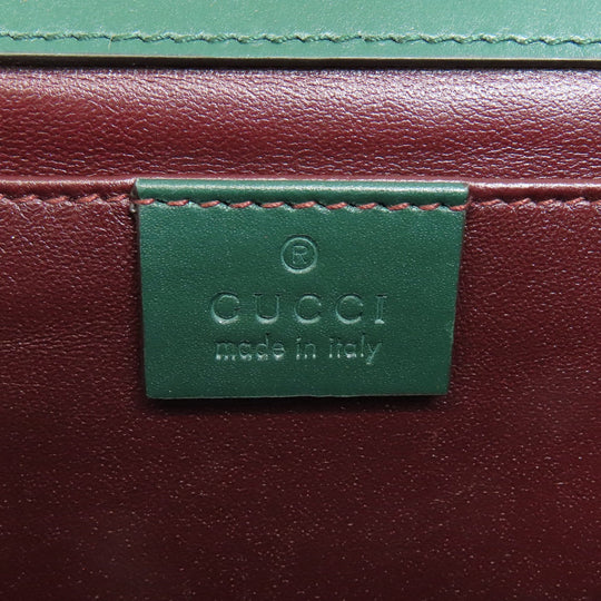 GUCCI Handbag 572375 Calfskin green Zumi ChainShoulder Women Used Authentic