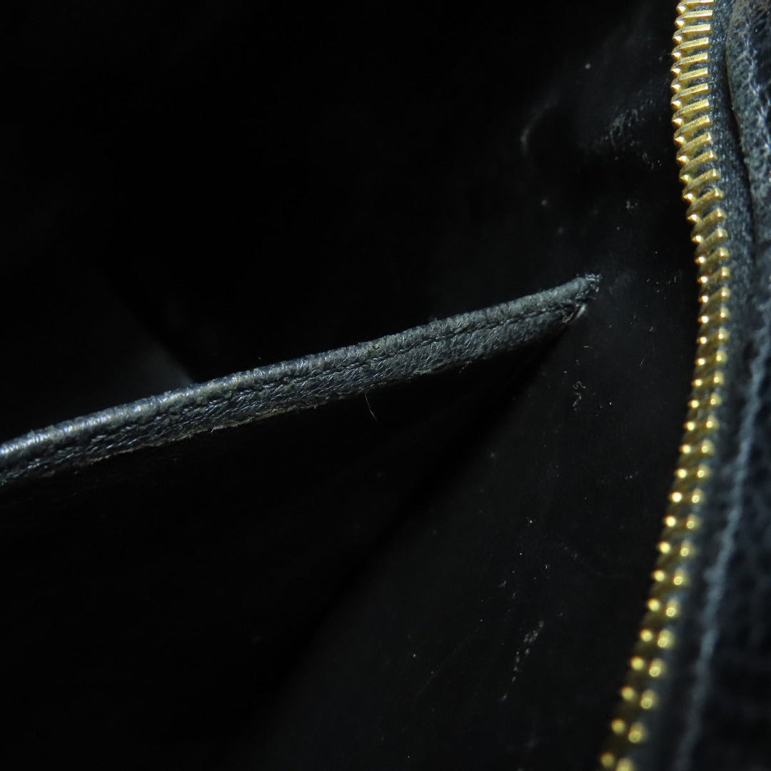 CHANEL Tote Bag Grained Calfskin Skin black Replica Tote Gold Metal Women Used Authentic