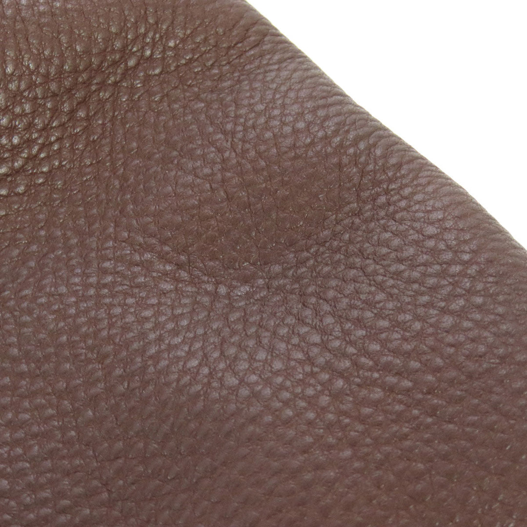 PRADA Tote Bag leather Brown logo Women Used Authentic