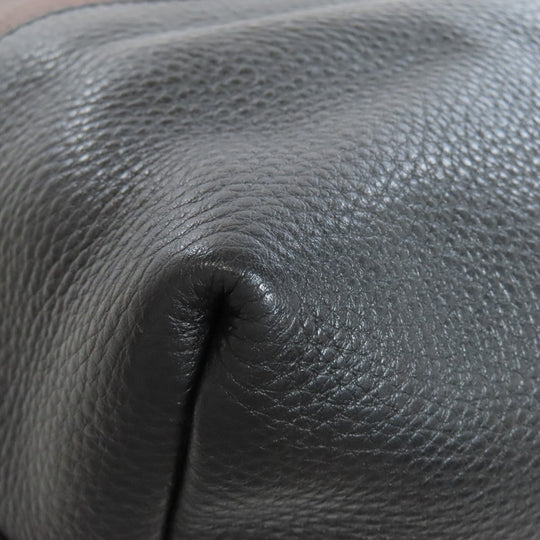 PRADA Tote Bag leather Brown logo Women Used Authentic