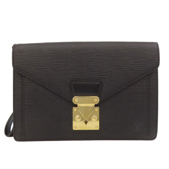 LOUIS VUITTON business bag M52612 Epi black Serie Dragonne mens Used Authentic
