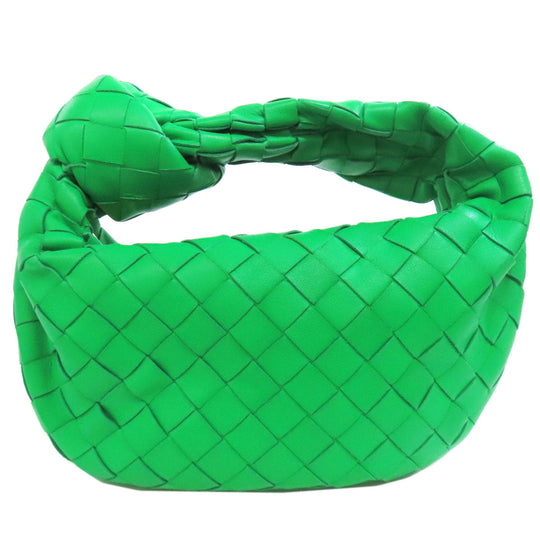 BOTTEGAVENETA Handbag Calfskin green Jodie INTRECCIATO Women Used Authentic