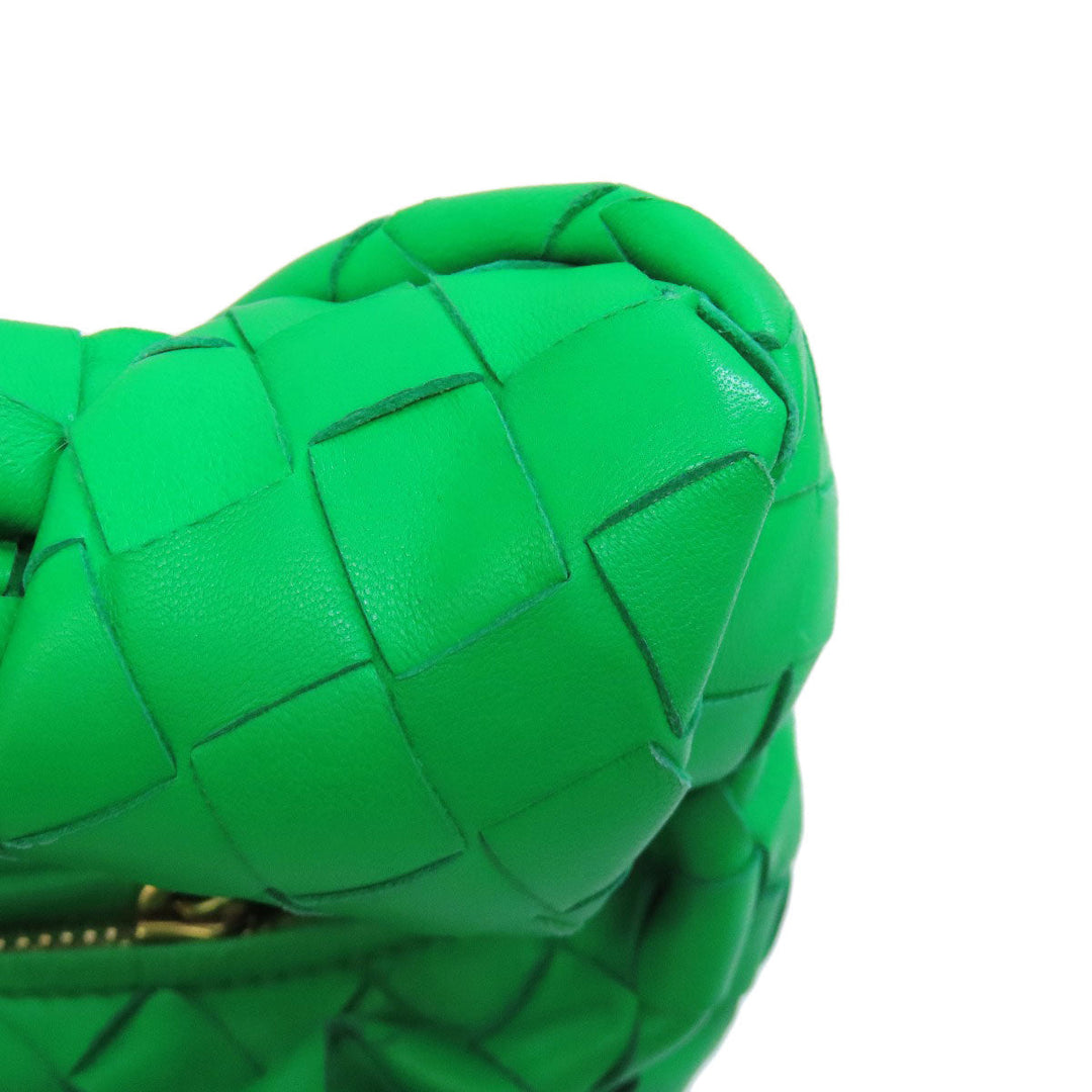 BOTTEGAVENETA Handbag Calfskin green Jodie INTRECCIATO Women Used Authentic