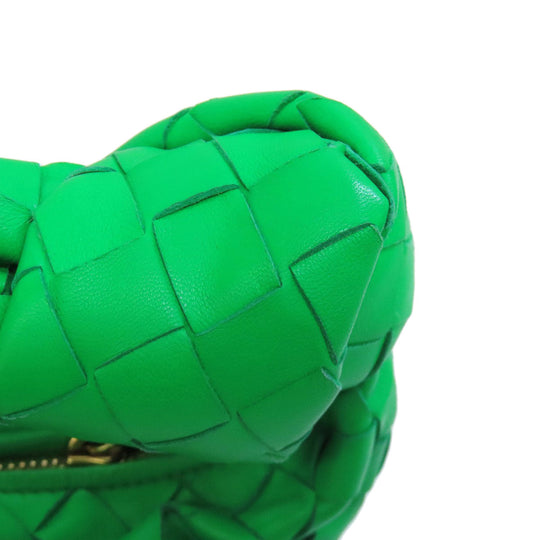 BOTTEGAVENETA Handbag Calfskin green Jodie INTRECCIATO Women Used Authentic