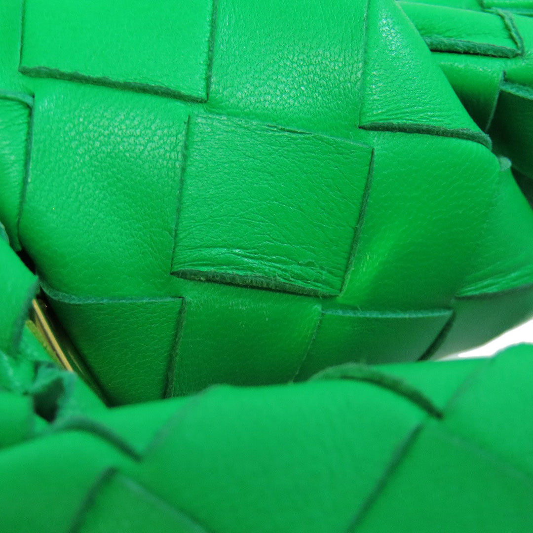 BOTTEGAVENETA Handbag Calfskin green Jodie INTRECCIATO Women Used Authentic