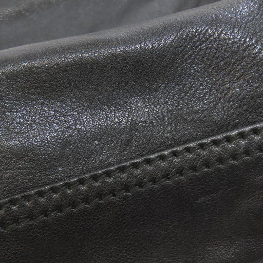 BOTTEGAVENETA Shoulder Bag leather black Simple design Women Used Authentic