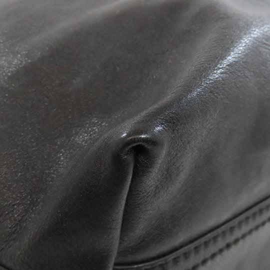 BOTTEGAVENETA Shoulder Bag leather black Simple design Women Used Authentic