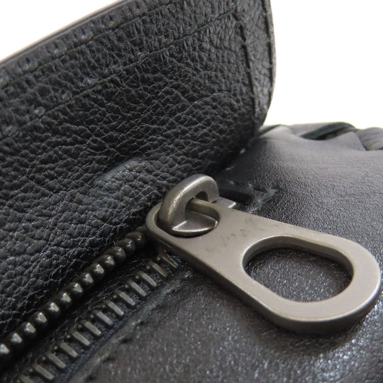 BOTTEGAVENETA Shoulder Bag leather black Simple design Women Used Authentic