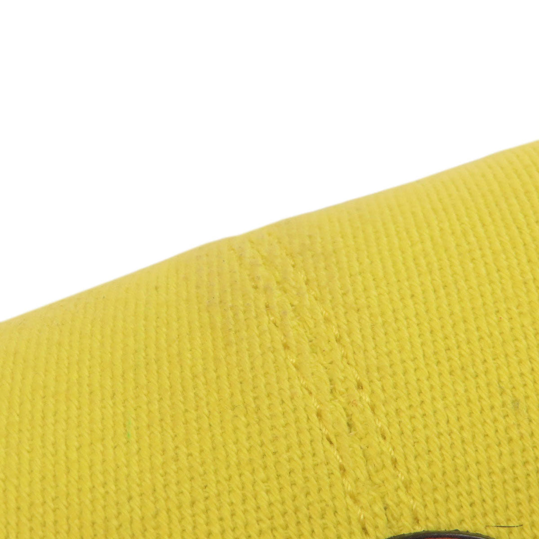 LOEWE Tote Bag Canvas, Calfskin yellow Cushion tote small Women Used Authentic