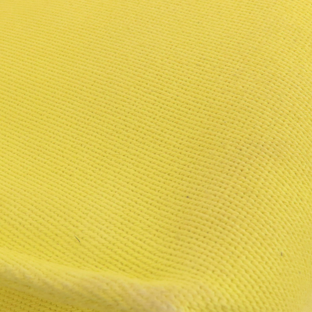 LOEWE Tote Bag Canvas, Calfskin yellow Cushion tote small Women Used Authentic