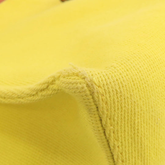LOEWE Tote Bag Canvas, Calfskin yellow Cushion tote small Women Used Authentic