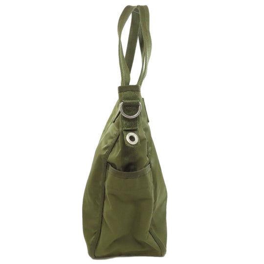 PORTER Tote Bag Nylon green 2WAY Women Used Authentic