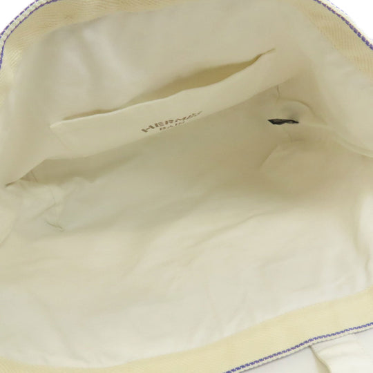 HERMES Tote Bag canvas beige Cabas de Plage New Cabayadre Women Used Authentic
