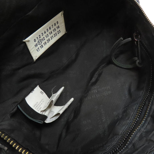 Maison Margiela Sling bag canvas black logo Women Used Authentic