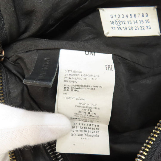 Maison Margiela Sling bag canvas black logo Women Used Authentic