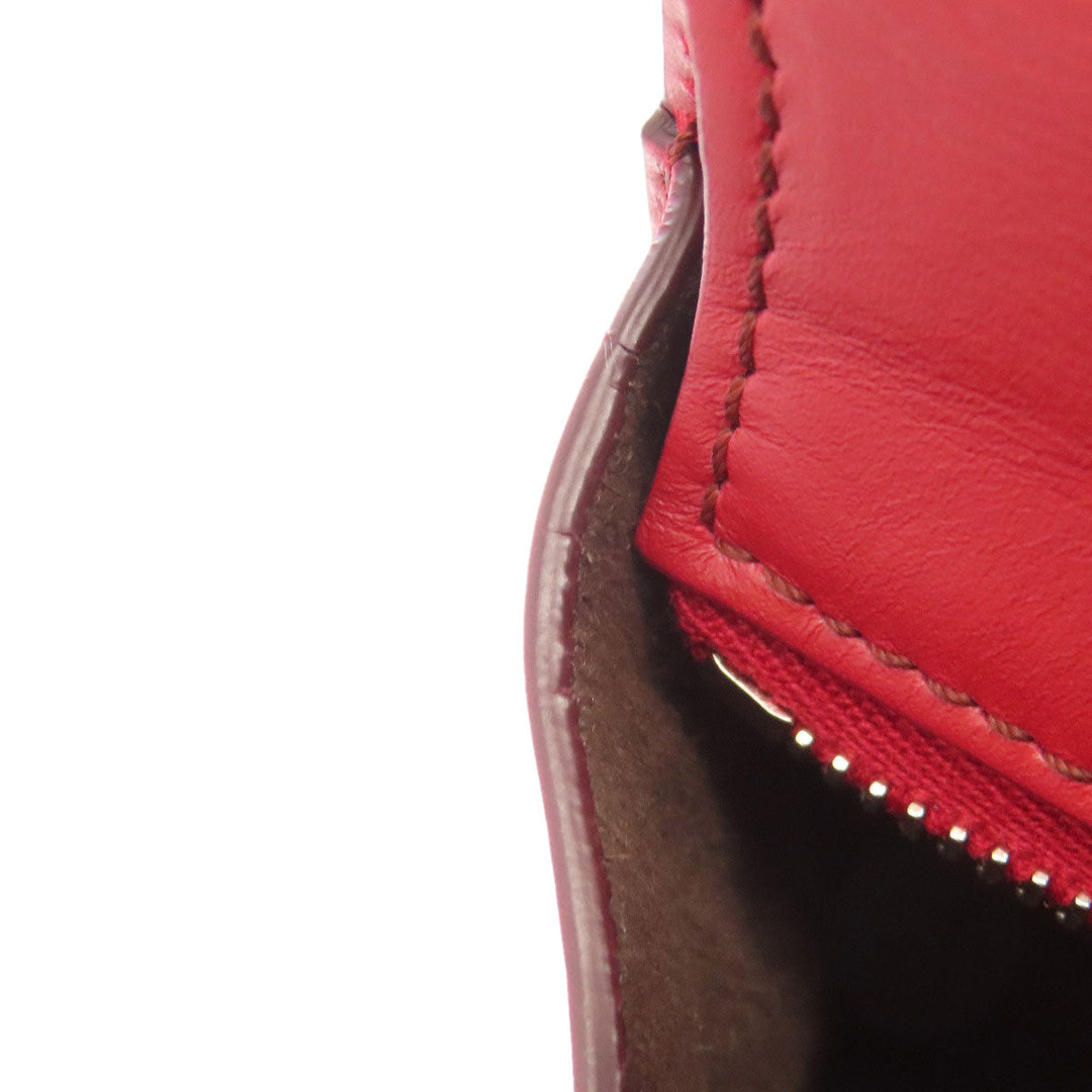 TOD�fS Handbag leather Red Double T 2WAY Women Used Authentic