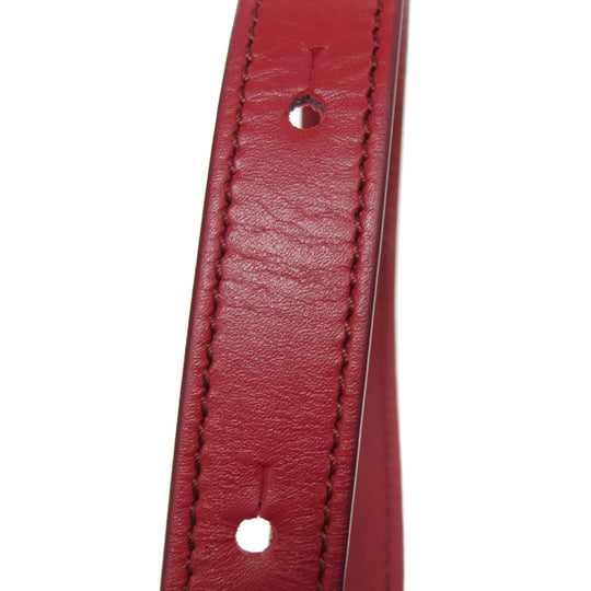 TOD�fS Handbag leather Red Double T 2WAY Women Used Authentic