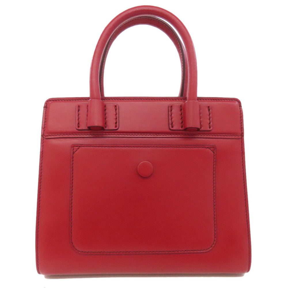 TOD�fS Handbag leather Red Double T 2WAY Women Used Authentic
