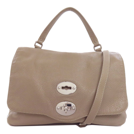 ZANELLATO Handbag leather gray 2WAY Women Used Authentic