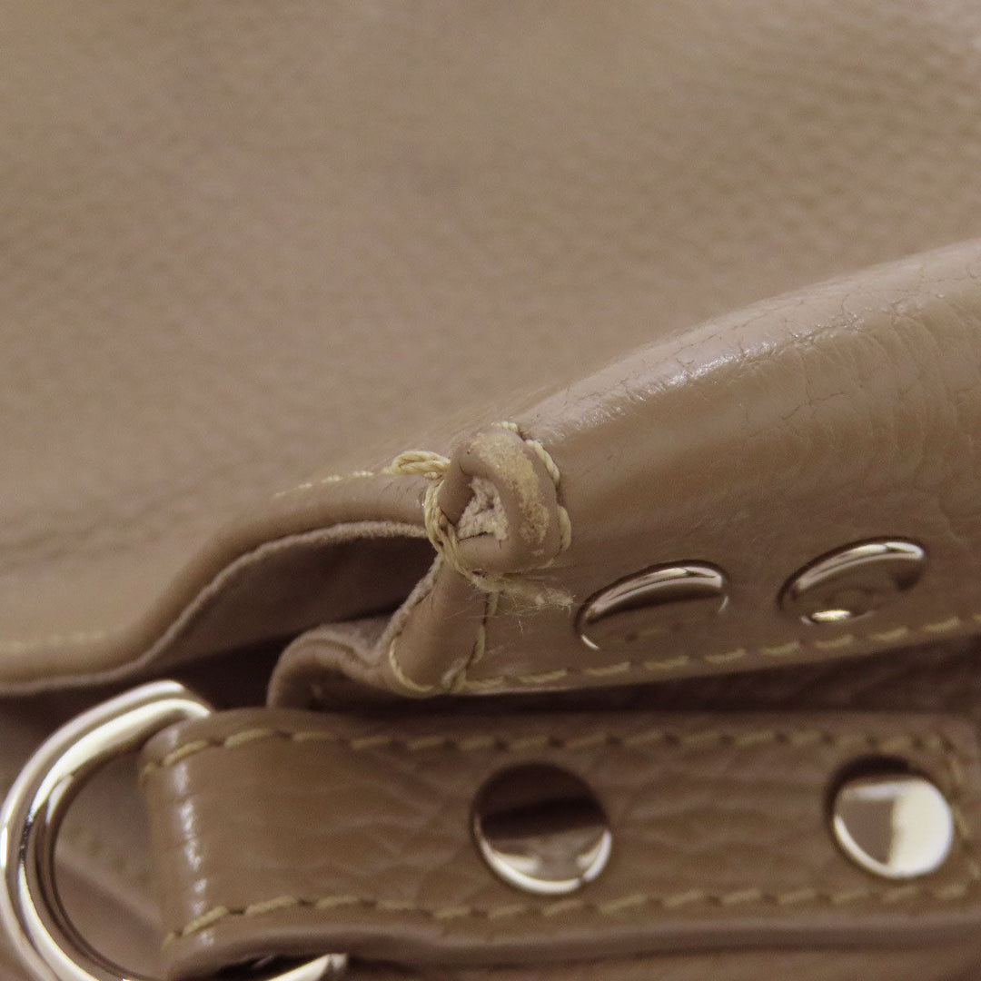 ZANELLATO Handbag leather gray 2WAY Women Used Authentic