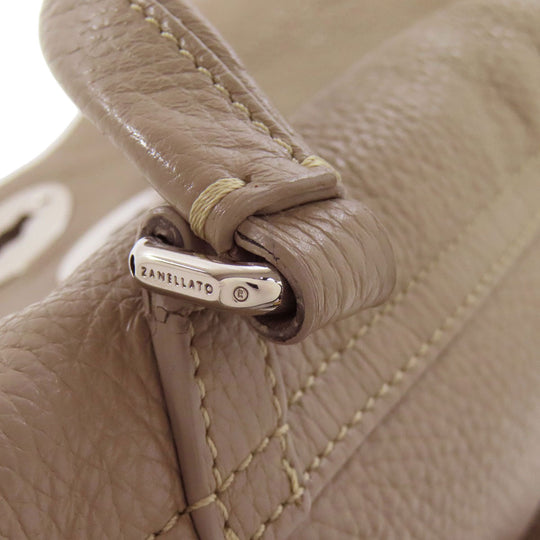 ZANELLATO Handbag leather gray 2WAY Women Used Authentic