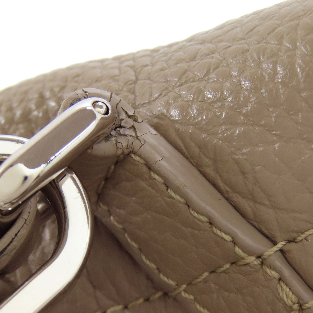 ZANELLATO Handbag leather gray 2WAY Women Used Authentic